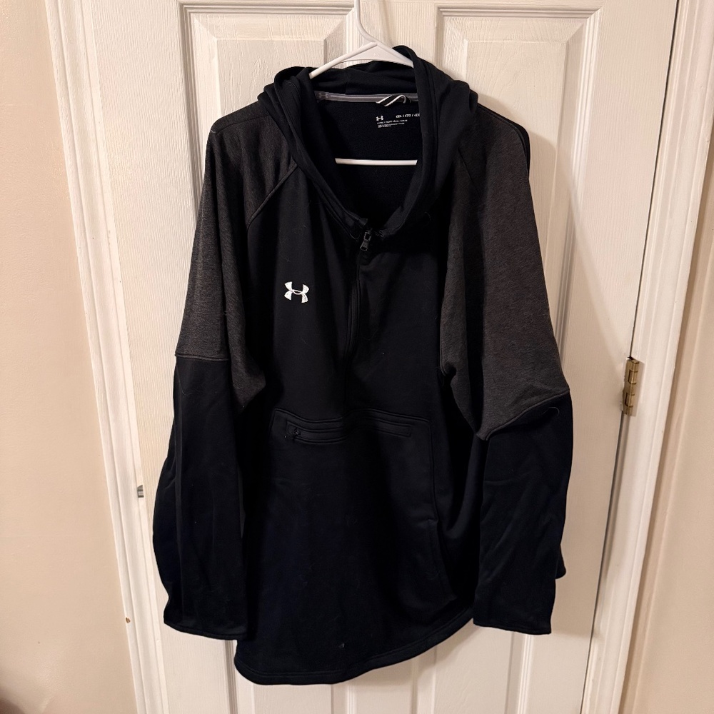 Men's Under Armour Fleece Hoodie/Anorak - 4XL - Black